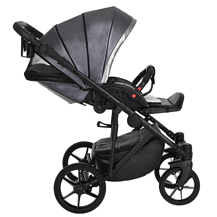 PITUSO Коляска 2 в1 Luna Luxury короб+прогулка Кожа/Silver Dark Grey
