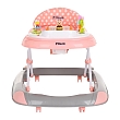 PITUSO Ходунки Пчёлка (8 силик.колес,игр.муз.панель,2стоппера) Pink/Grey Серый/коралл (уп/1шт)