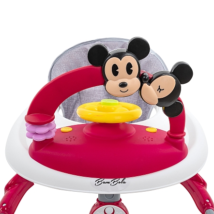 BAMBOLA Ходунки Миник (круглые) (6 силик.кол,игр.,муз) 6 шт/уп (70*70*68) Red/Терракотовый