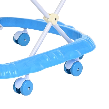 **BAMBOLA Ходунки Шарики (8 пласт.колес,игрушки,муз) 7 шт/уп (67*55*57) Blue/Бело-голубой