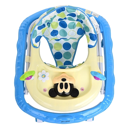**BAMBOLA Ходунки Микки (8 пласт.колес,игрушки,муз) 7 шт/уп (67*55*57) Blue/Голубой