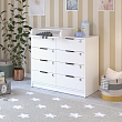 PITUSO Комод серия Kids Optimum ЛДСП Белый-белый (2 места)