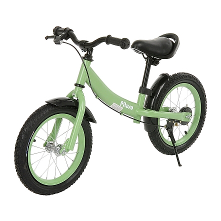 PITUSO Беговел Pulsar, колеса AIR 14", тормоз, подножка,Green matt/Зеленый матовый 