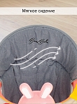 BAMBOLA Ходунки Зайчик (круглые)(6 силик.кол,игр.,муз) 6 шт/уп (67*67*55) Soft Pink/Нежно-розовый