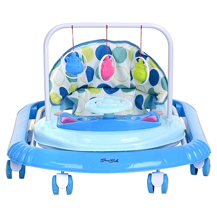 **BAMBOLA Ходунки Считалка (8 пласт.колес,игрушки,муз) 7 шт/уп (67*55*67) Blue/Голубой