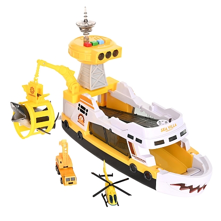 **PITUSO Игровой набор Транспортный корабль-парковка Engineering 39*13.5*27см (уп/12 шт)