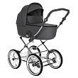 ROAN Коляска 1 в1 Bass Next Classic короб Steel Grey/Chrome/d14/руч.Серый  (2 места)