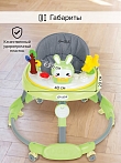 BAMBOLA Ходунки Зайчик (круглые) (6 силик.кол,игр.,муз) 6 шт/уп (67*67*55) Soft Green/Зеленый