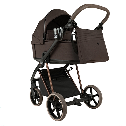ROAN Коляска 2 в1 Sol Luxury короб + прогулка Turkish Coffe/Bronze/руч.Capp/к.Capp(2 места)