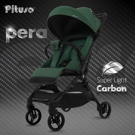 PITUSO коляска детская PERA (прогулочная)Army green/рама carbon/PU(блок колес)
