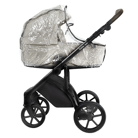 ROAN Коляска 2 в1 Bass Next  короб + прогулка Marzipan/Black/руч.Cappuccino(2 места)