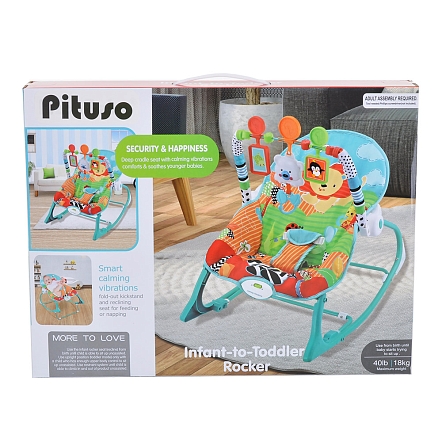PITUSO Шезлонг Osito Забавный Лев (вибр.,звук),2 полож.спинки 66*47*66 см (6 шт/уп)