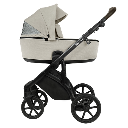 ROAN Коляска 2 в1 Bass Next  короб + прогулка Marzipan/Black/руч.Cappuccino(2 места)