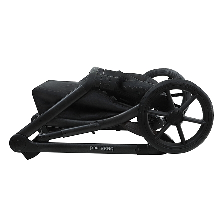ROAN Коляска 2 в1 Bass Next  короб + прогулка Caviar Black/Black/руч.Black(2 места)