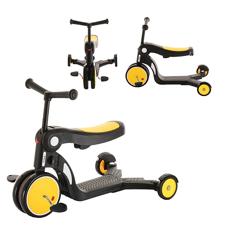PITUSO Самокат трехколесный HD-200, 5 в 1 Yellow/Желтый
