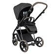 ROAN Коляска 2 в1 Sol Luxury короб + прогулка Pixel/Dark/Nickel/руч.Cappuccino/к.Cappuccino(2 места)