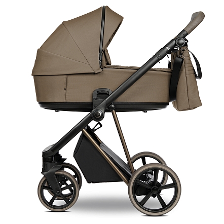 ROAN Коляска 2 в1 Sol Luxury короб + прогулка Mocha Mousse/Bronze/руч.Capp/к.Capp(2 места)