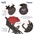 PITUSO коляска детская прогулочная  VOYAGE Black/Red /Черный/Красный/чехол на ножки