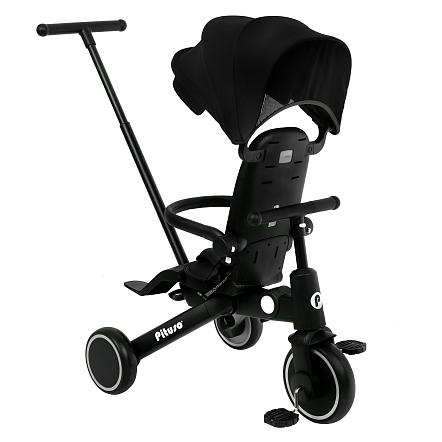 PITUSO Велосипед трехколесный Leve Pro, складной, разм. упак. 66х34х31 см, Black/Черный