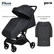 PITUSO коляска детская PERA (прогулочная)Graphite/рама carbon/PU(блок колес)