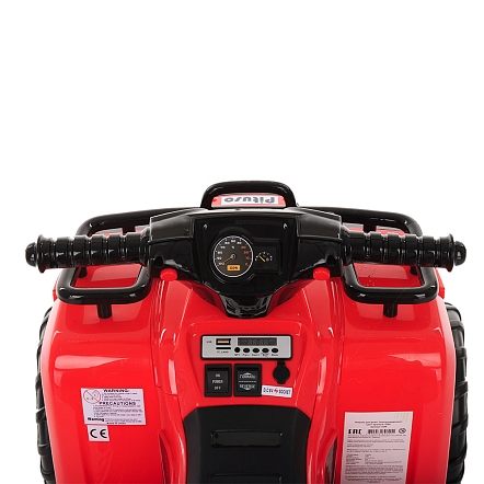 *PITUSO Электроквадроцикл 5258, 6V/4.5Ah*1,20W*1,колеса пласт,MP3,свет,муз,78*50*47 см,Красный/RED