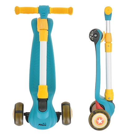PITUSO Самокат трехколесный HD-8814B, 3в1 Blue/Синий (2 места)