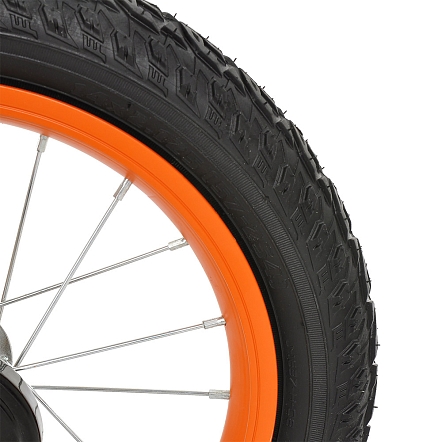 PITUSO Беговел Pulsar, колеса AIR 14", тормоз, подножка,Orange matt/Оранжевый матовый 