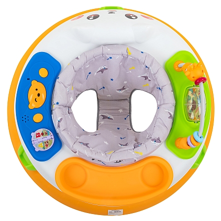 **BAMBOLA Ходунки Пушистик (круглые) (6 силик.кол,игр.,муз) 4 шт/уп (76*76*54) White/Разноцветный