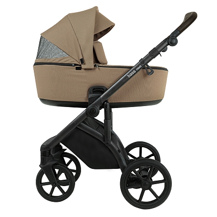 ROAN Коляска 2 в1 Bass Next короб + прогулка Mocha Mousse/Black/руч.Cappuccino(2 места)