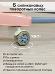 BAMBOLA Ходунки Роджер (круглые) (6 силик.кол,игр.,муз) 7 шт/уп (64*64*56) Pink/Бежевый