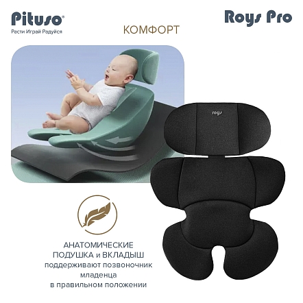 Pituso Удерживающее устройство для детей 0-36 кг Roys Black,Black Inlay/Черный,Черный вкладыш