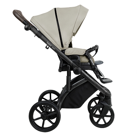 ROAN Коляска 2 в1 Bass Next  короб + прогулка Marzipan/Black/руч.Cappuccino(2 места)