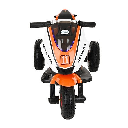**PITUSO Электромотоцикл 5188,6V/4Ah*2, возд.колеса, 92*53*62см,White-orange/Бело-оранжевый