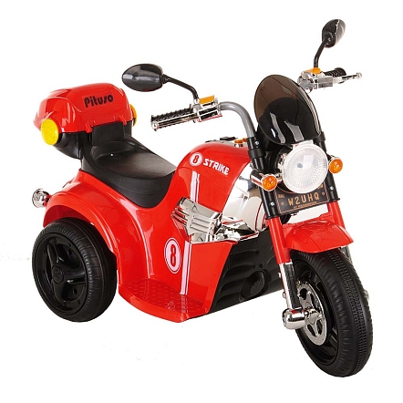 PITUSO Электро-Мотоцикл MD-1188, 6V/4Ah*1, колеса пластик  90х43х54 см, Red / Красно-Черный