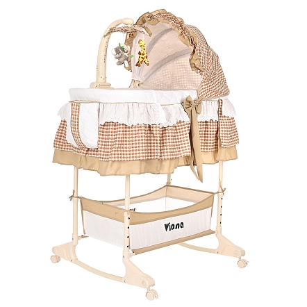 PITUSO Колыбель 3 в 1 Viana на колёсах Cage Beige/бежевый