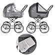 ROAN Коляска 1 в1 Bass Next Classic короб Black/Chrome/d14/руч.Коричневый (2места)