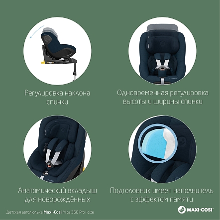 Maxi-Cosi Удерживающее устройство для детей 0-18 кг Mica 360 Pro I-size Authentic blue/синий