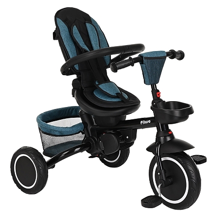PITUSO Велосипед трехколесный Elite Plus Teal  Blue/Сине-зеленый, 10"/8"