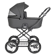 ROAN Коляска 1 в1 Bass Next Classic короб Steel Grey/12d/ руч.Серый  (2 места)