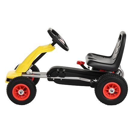 **PITUSO Педальный картинг F638-1 ( 88*51*48см), надувные колеса, Желтый/Yellow