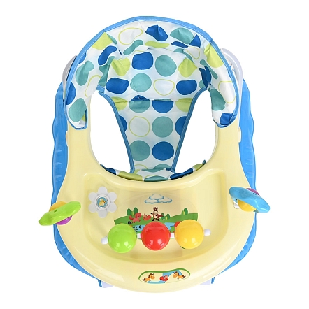 **BAMBOLA Ходунки Шарики (8 пласт.колес,игрушки,муз) 7 шт/уп (67*55*57) Blue/Бело-голубой