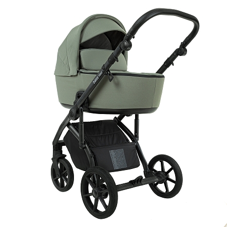 ROAN Коляска 2 в1 Bass Next короб + прогулка Sage Green/Black/руч.Black(2 места)