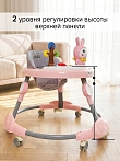 BAMBOLA Ходунки Зайчик (круглые)(6 силик.кол,игр.,муз) 6 шт/уп (67*67*55) Soft Pink/Нежно-розовый