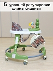 BAMBOLA Ходунки Froggy (круглые) (6 силик.кол,игр.,муз) 7 шт/уп (64*64*56) Green/Зеленый