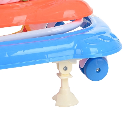 **BAMBOLA Ходунки Медвежонок (7 пласт.колес,игрушки,муз) 6 шт/уп (68*59*56) Blue/Голубой-Оранжевый