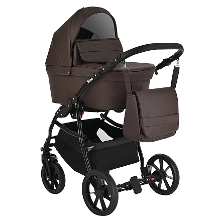 PITUSO Коляска 2 в1 Nino  короб+прогулка Кожа Dark Brown