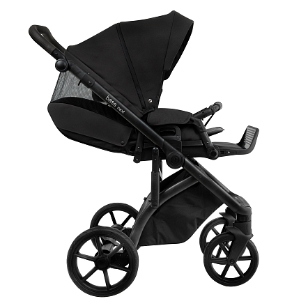 ROAN Коляска 2 в1 Bass Next  короб + прогулка Caviar Black/Black/руч.Black(2 места)