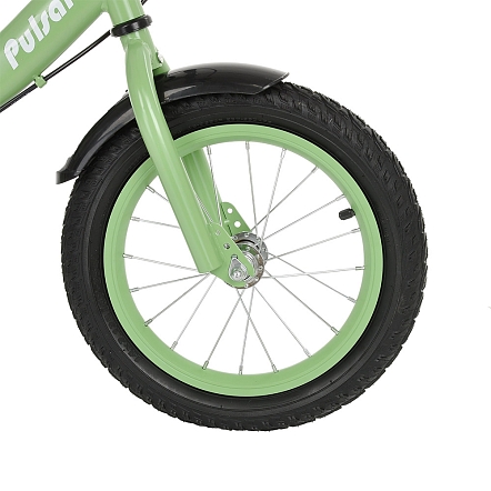 PITUSO Беговел Pulsar, колеса AIR 14", тормоз, подножка,Green matt/Зеленый матовый 