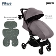 PITUSO коляска детская PERA (прогулочная)Devine Cocoa /рама carbon/PU (блок колес)