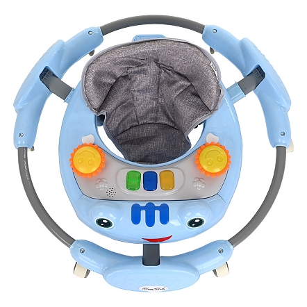 BAMBOLA Ходунки Amigo (круглые) (6 силик.кол,игр.,муз) 6 шт/уп (70*70*60) Blue/Голубой